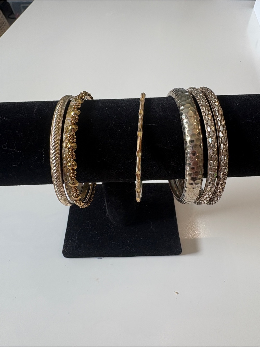 Lot of Seven Gold Tone Bangles